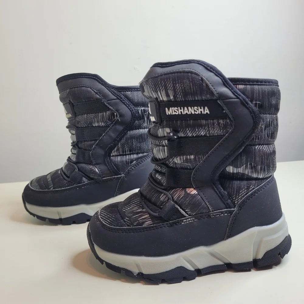 Mishansha Black Waterproof Snowboots Unisex Size 10 Toddlers 27 Euro